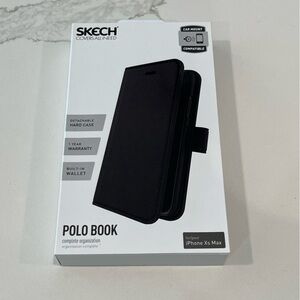 SKECH Polo Book Wallet Phone Case - Black iPhone XS Max